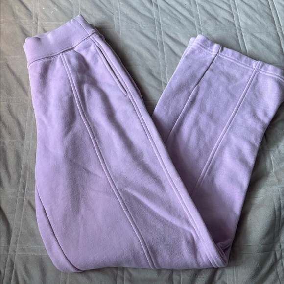Alo Yoga Straight Leg Sweatpants In Sugarplum Pink - Picture 5 of 11
